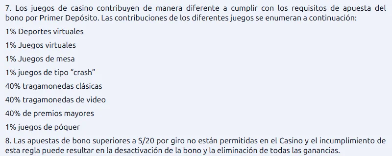 Política de Bono de Betano: las tragamonedas y los premios mayores contribuyen 40% al requisito de apuesta y el máximo por giro con bono es de S/20